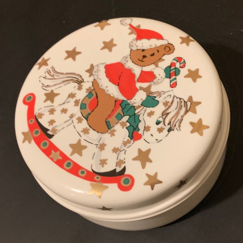 Christopher Stuart "Santabear's Ride" Christmas Trinket Box